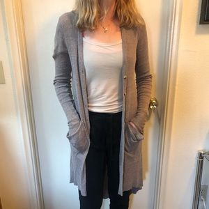 free people midi cardigan in brown